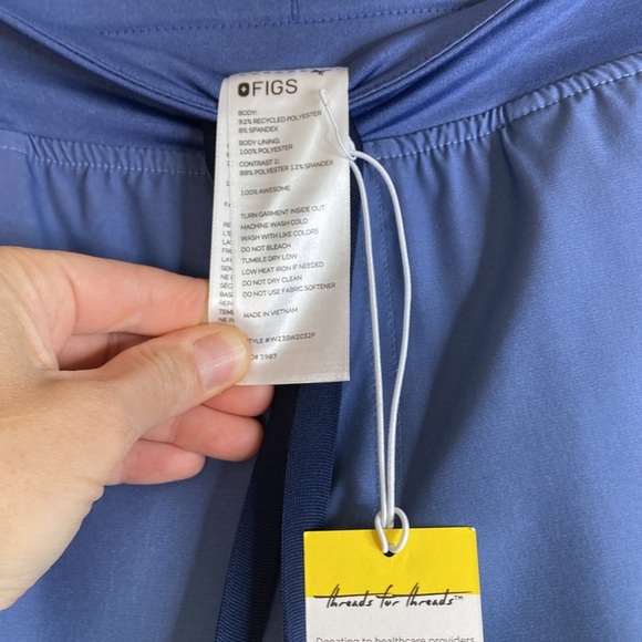 Figs technical pant ombré blue women’s large petit new with tags - Picture 6 of 10